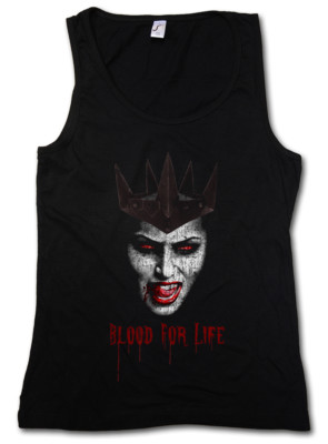 VAMPIRE BLOOD FOR LIFE DAMEN TANK TOP True Bite Teeth Jaws Vampir Dracula Count