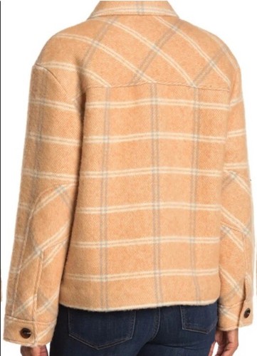 Samsoa Leoni Plaid Wool Blend Jacket Size Small Fenugreek Quilted Lining $320 - Picture 3 of 10