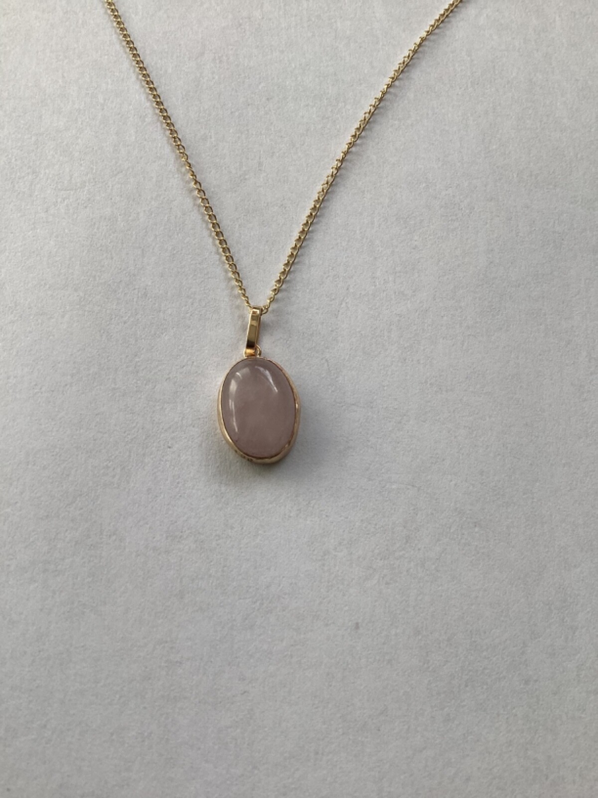 rose quartz 9ct gold pendant, solid 9ct gold, natural pink gemstone eBay