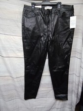 Social Standard by Sanctuary Ladies Skinny Ankle Jeans Faux Leather Size 12 27"