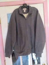Men's L.L. BEAN KATAHDIN IRON WORKS Sherpa Lined Grey Full Zip Sweater L/Tall