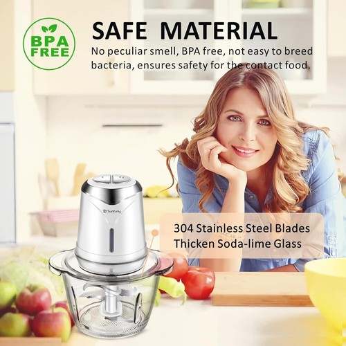 Food Processor Cordless Mini Food Chopper 6000mAh with 1.2L Stainless Steel Bowl - Picture 7 of 8