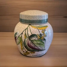 Herr Fayence Lindenblüte Ceramic Spice Jar Germany  Home Kitchen Food Storage