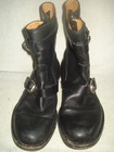 100% AUTHENTIC USED MEN GUCCI BLACK BIKER BIT LEATHER BOOTS UK 8.5 /US 9.5