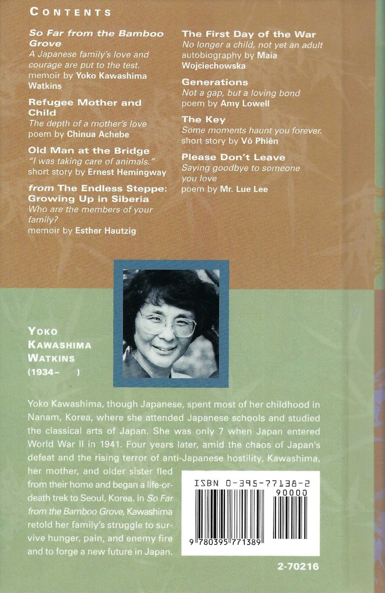 So Far from the Bamboo Grove by Yoko Kawashima Watkins (2004