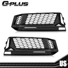 Fit For 2016-2018 Audi A4 B9 S-line/S4 B9 RS5 Gloss Black Fog Light Grille Cover