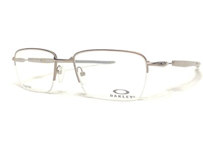 #ad NEW Oakley Gauge 3.2 Blade OX5128 0254 Mens Pewter Half Rim Eyeglasses Frames 54 $132.82