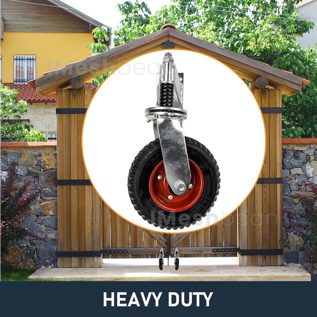Wheel Box Gate Fence Gate Wheel 4 Inch Spring Loaded Gate Wheels - Heavy Duty Casters ...