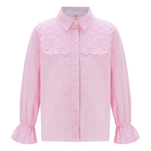 Kids Girls Shirts Turn-Down Collar Blouse Floral T-Shirt Casual Tops Princess - Picture 6 of 20