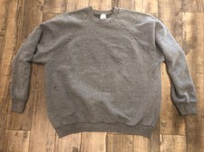Vintage 1990s Blank Fruit Of The Loom Gray Crewneck Sweatshirt Mens XXL USA