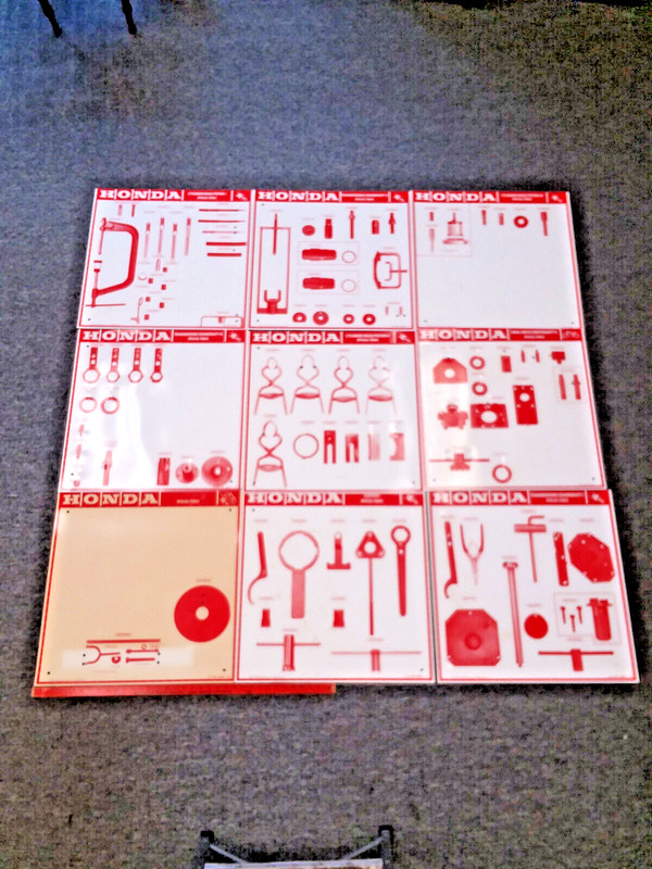 HONDA FACTORY TOOL BOARD TEMPLATES FOR OEM FACTORY SERVICE TOOLS  SET OF 9