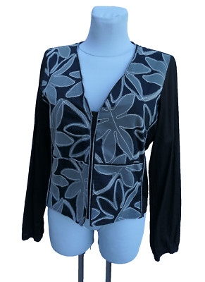 Turnover collection schwarz Damen Gr.42 Jacke Blaser Festlich Cotton/Viskose Top