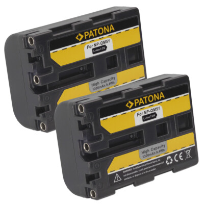 2x Batteria Patona caricabatteria USB dual per Sony DCR-TRV33E,DCR-TRV33K