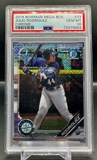 2019 Bowman Mega Box - JULIO RODRIGUEZ - MOJO Refractor 1st Bowman PSA 10