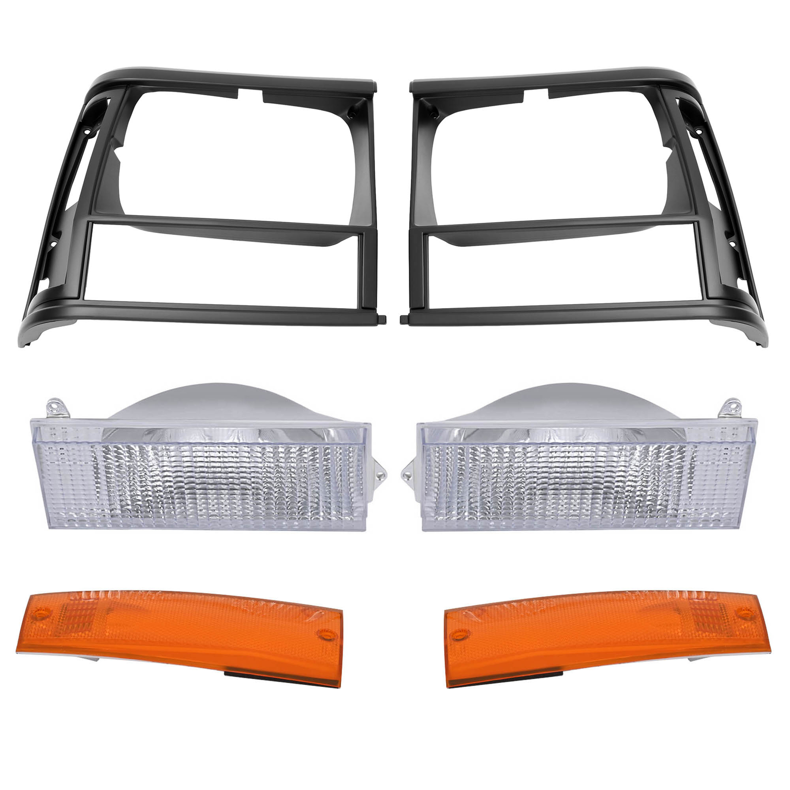 For Jeep Cherokee Base Sport 91-96 Headlight Bezel Turn Signal Marker Light Lamp