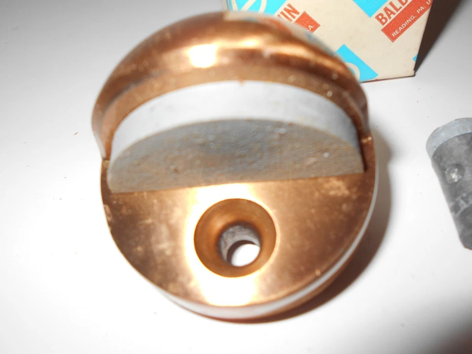 Brass Half Dome Door Stop 1 3/8" tall Baldwin NEW - Image 2 of 3