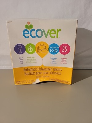 Ecover Automatic Dishwasher Tablets / Biodegradable / Plant Based / 25 Tablets