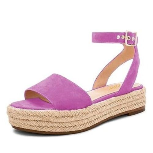 YDN Women Open Toe Ankle Strap Wedge Low Heel Espadrille Sandals Platform Summer