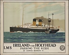 LMS Ireland 1920 VINTAGE Retro Railway Travel Advert home gift art posters print