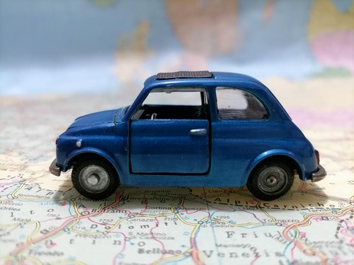 FIAT 500 F - Vintage Mebetoys A-36 , Scala 1/43 , Made in Italy 1969 - Foto 4 di 8