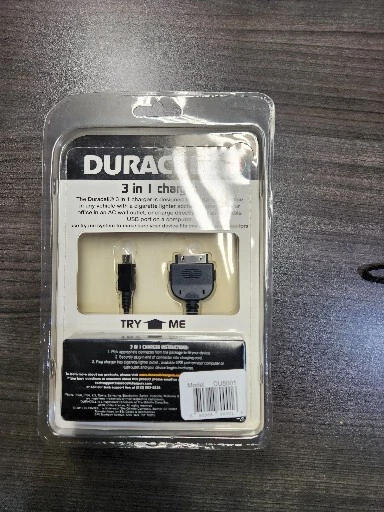 NUEVO DURACELL 3 en 1 Cargador Teléfono Celular Modelo DU8001 iPhone, LG, Samsung Foto 3 de 4