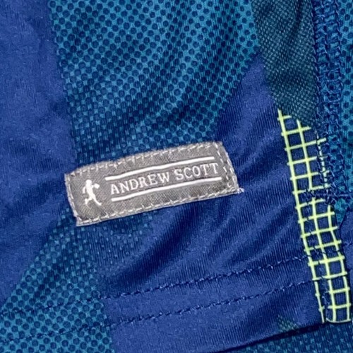 Andrew Scott Boys 14-16 XL Swim Board Shorts Blue & Green Geometric Pattern - Picture 3 of 7
