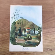 Q.S.S. Arkadia Greek Line Schiff Dankeskarte Zertifikat. 50er Jahre. W E Ware Print