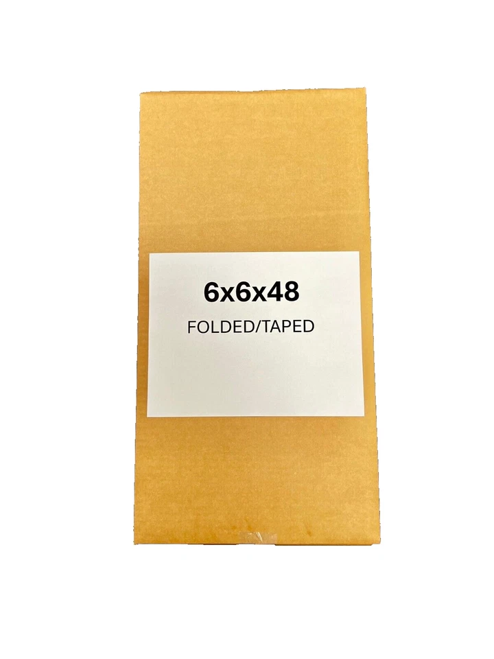 6" x 6" x 48" CARDBOARD BOX - 200 lb - SINGLE BOX - TALL - GOLF CLUB BOX - Image 3 of 4