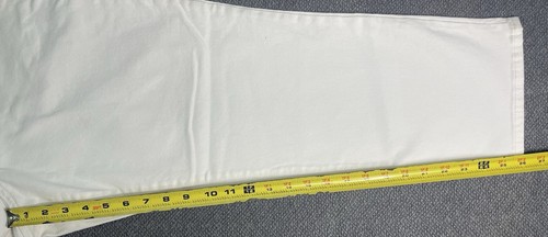 Pantalones de mezclilla rectos recortados de tiro alto blancos para mujer Universal Thread nuevos con etiquetas - Imagen 12 de 14