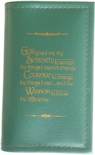 12 Step Book Cover - Small Book (24HrDay) - Green - SM01