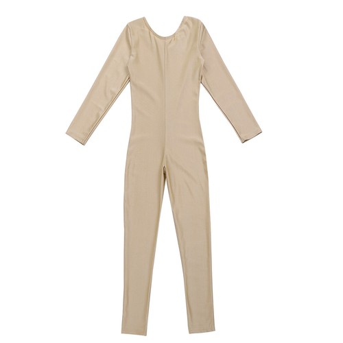 Kids Girls Long Sleeve Bodysuit Body Unitard Ballet Dance Gymnastics Leotard - Picture 39 of 122