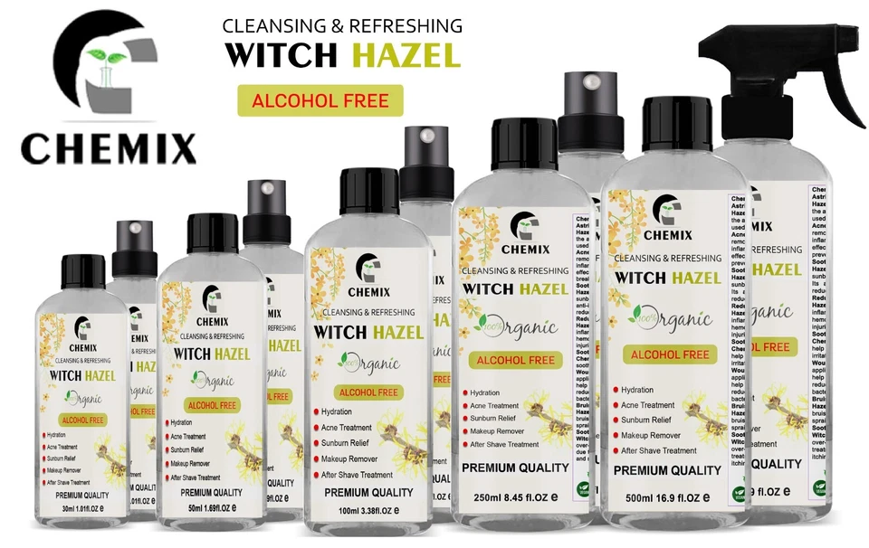 CHEMIX Alcohol-Free Witch Hazel – Non-Irritating, Moisturizing Toner – Balances Skin-UK