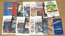 Mixed Lot of 17 Atari Game Manuals Catalog Logbook Others
