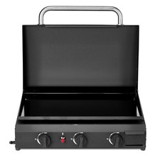 25.8" Portable Stove Propane Grill with Enamel Griddle Wind Panel for Camping