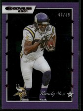 2021 Clearly Donruss #01-6 Randy Moss Clearly Retro 2001 Red #/49