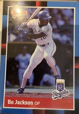 1988 Donruss - Bo Jackson #220 Last line begins with Royals