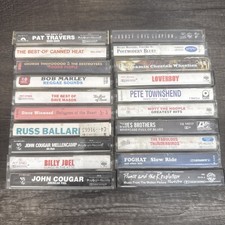 Classic Rock Cassette Lot 18 Clapton Billy Joel Prince Mellencamp Foghat Marley