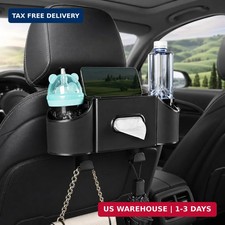 Back Seat Car Organizer, 4-in-1 Storage with Cup Holders