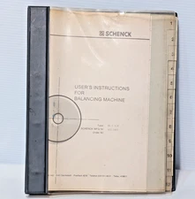 Schenck RS-2-B/8 Balancing Machine User's Instruction Manual, Vintage Hard Copy