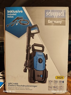 Scheppach Hochdruckreiniger HPC1400 Dampfstrahler Flächenreiniger 110Bar+Zubehör