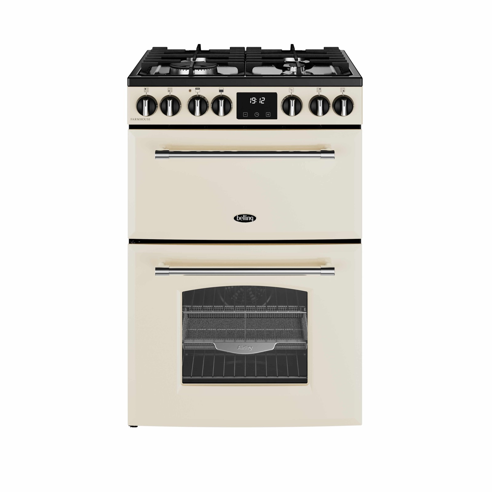 Belling 600mm Mini Range Dual Fuel Cooker Gas Hob Cream MRAFARM60DFC