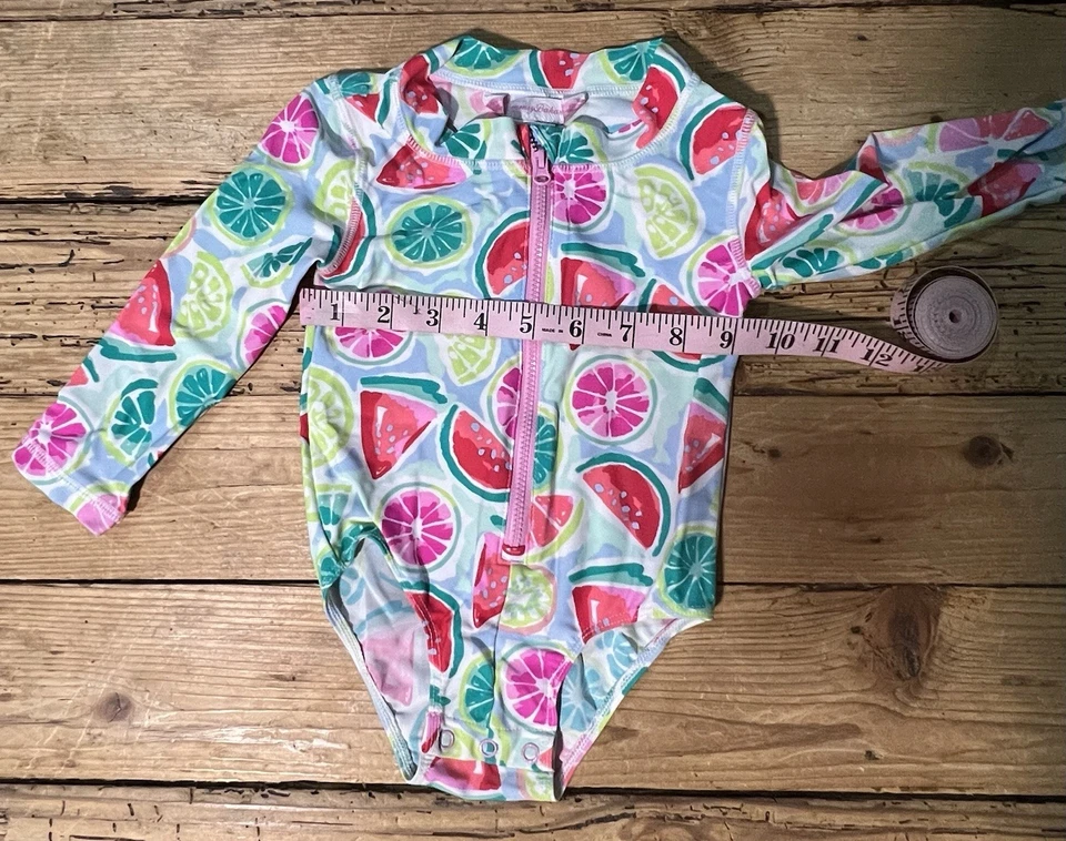 Traje de baño TOMMY BAHAMA Baby 12M sandía y cítricos protector contra erupciones UPF 50 NUEVO SIN ETIQUETAS Foto 2 de 4