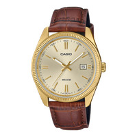 Casio Herrenuhr Timeless Collection Leder MTP-1302PGL-9AVEF