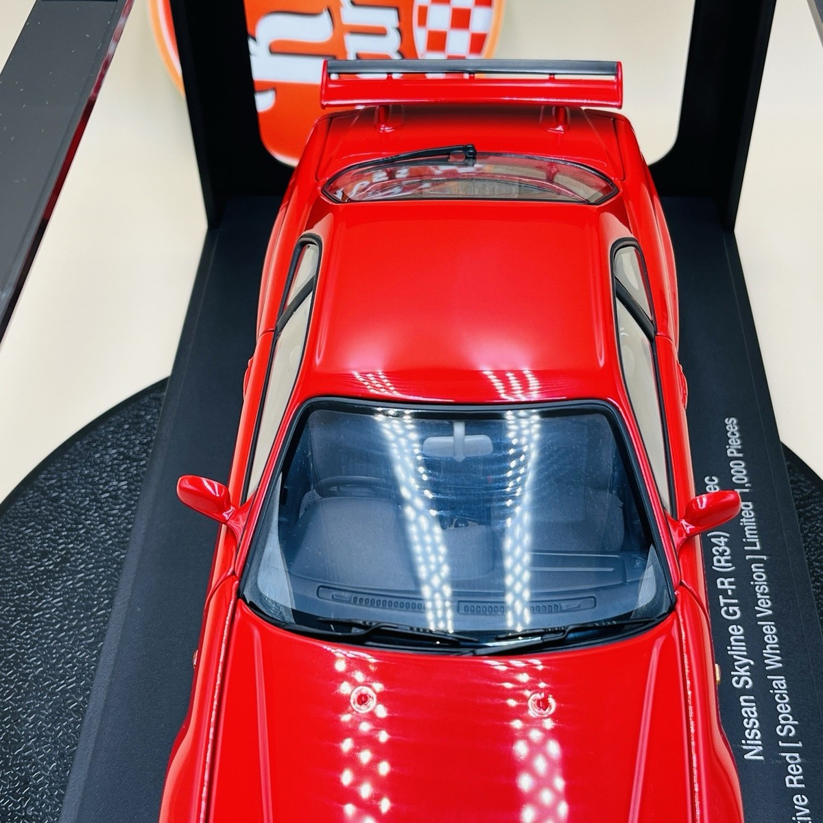 AUTOart 1/18 Nissan Skyline GT-R R34 1999 red V-Spec Special wheel