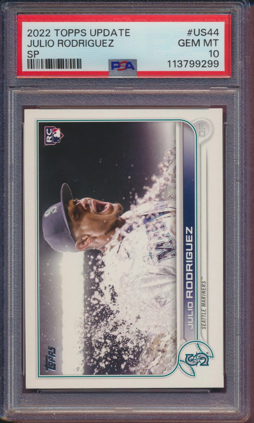 2022 Topps Update PSA 10 JULIO RODRIGUEZ RC Image Variation SP Mariners US44
