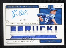 2019 National Treasures Rookie Signature Names Gold /49 Ryan Borucki Auto RC