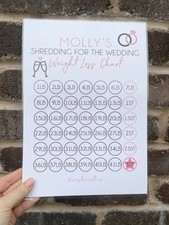 Personalised A4 Weight Loss Chart Tracker - Laminated, Stars/Drywipe