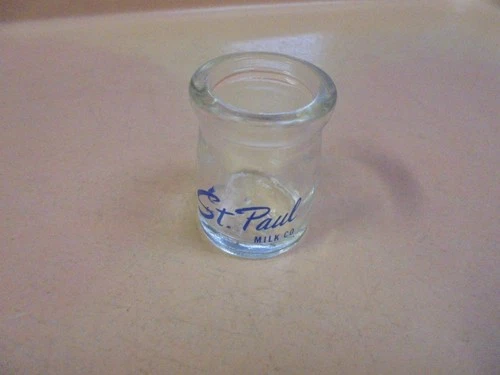 Vintage St. Paul Milk Co. glass individual creamer