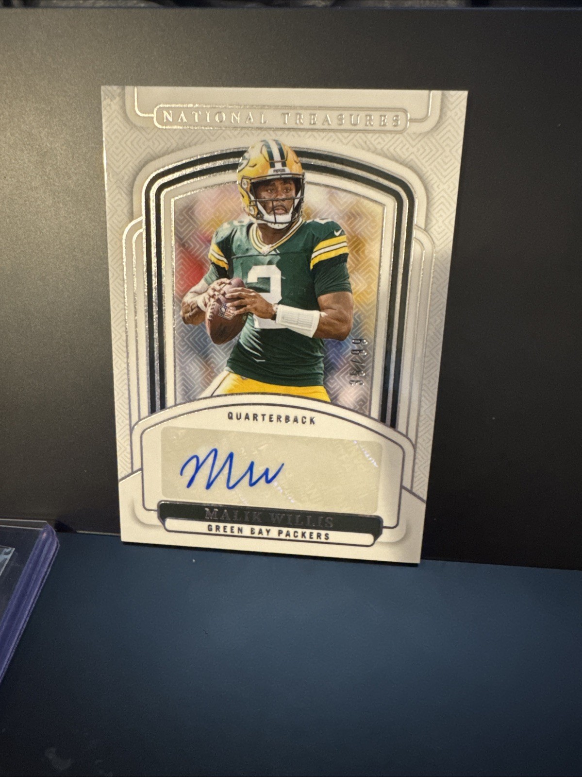 2024 Panini National Treasures Malik Willis Auto 46/99 Packers NFL Card