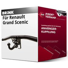 Für Renault Grand Scenic III JZ (Brink) Anhängerkupplung horizontal abnehmbar